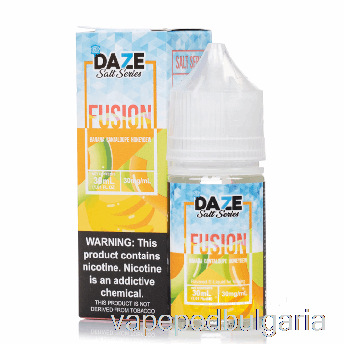 Vape 10000 Дръпки Iced Banana Cantaloupe Honeydew - 7 Daze Fusion сол - 30ml 30mg